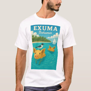 Bahamas Zwemmende Varkens Tropisch Strand Exuma 20 T-shirt