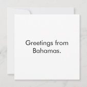 Bahamas Zwemvarken 2024 Kaart (Achterkant)