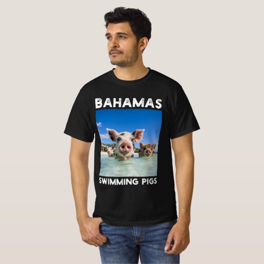 Bahama's Zwemvarkens Exuma T-shirt (Voorkant volledig)