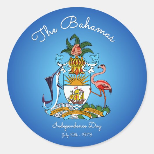 Bahamascoat Ronde Sticker (Voorkant)
