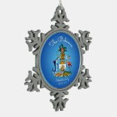 Bahamascoat Tin Sneeuwvlok Ornament (Links)