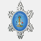 Bahamascoat Tin Sneeuwvlok Ornament (Rechts)