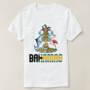 Bahamasvlag en wapenschild t-shirt