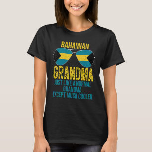 Bahamian Grandma Bahamas Vlag Zonnebrillen Moeder' T-shirt