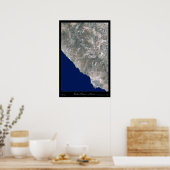 Bahia Blanco, Baja California satelliet poster (Keuken)