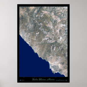 Bahia Blanco, Baja California satellietposter Poster