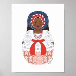 Bahia Braziliaanse Matroesjka Poster