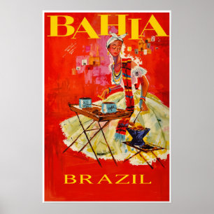 Bahia, Brazilië reisposter Poster