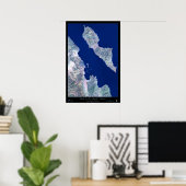 Bahia de Los Angeles, C.-B., affiche satellite du (Bureau à domicile)