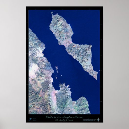 Bahia de Los Angeles, C.-B., affiche satellite du (Devant)