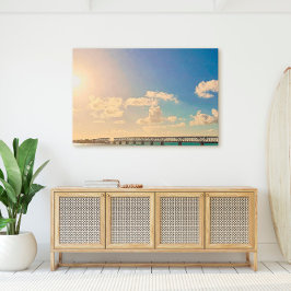 Bahia Honda Railroad Bridge Florida Keys Canvas Afdruk