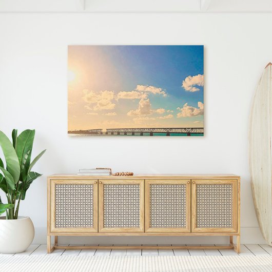 Bahia Honda Railroad Bridge Florida Keys Canvas Afdruk