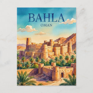 Bahla Fort Oman wordt Fort Bahla in Oman Briefkaart