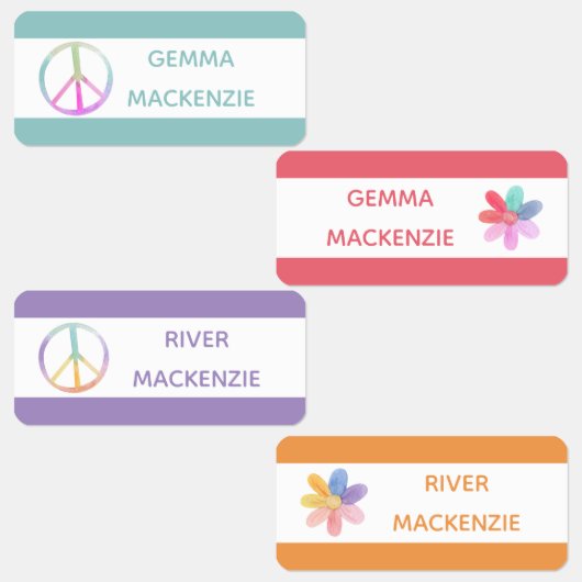 Baho Hippie Clothing Name Labels (Groep)