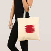 Bahrain Flag Brush Art Tote Bag (Voorkant (product))