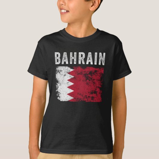 Bahrain Flag Distressed - Bahraini Flag T-shirt (Voorkant)