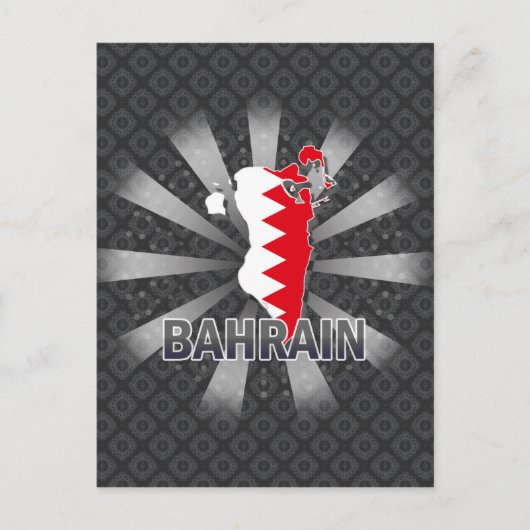 Bahrain Flag Map 2.0 Briefkaart (Voorkant)