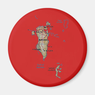 Bahrain Map Magnet Magneet