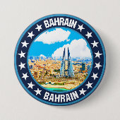 Bahrain Ronde Button 7,6 Cm (Voorkant)