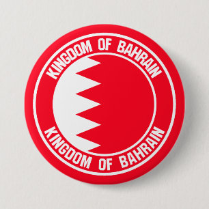 Bahrain Round Emblem Ronde Button 7,6 Cm
