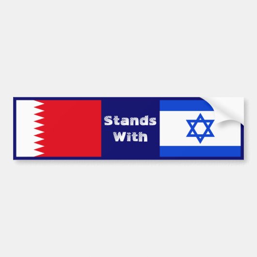 Bahrain Stands With Israel Bumper Sticker (Devant)