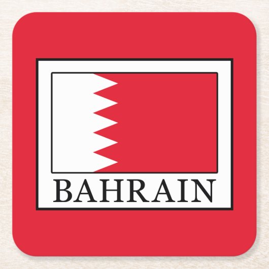 Bahrain Vierkante Kartonnen Onderzetter (Voorkant)