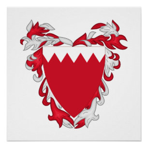 Bahrein land wapen wapenschild symbool embleem vla perfect poster