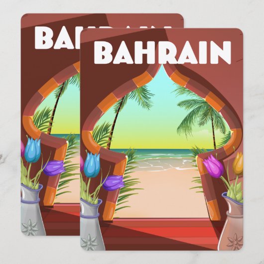 Bahrein paleis reisposter (Voorkant / Achterkant)