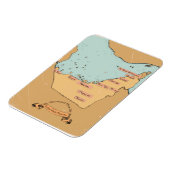 Bahrein Vintage reiskaart Magneet (Linkerzijde)