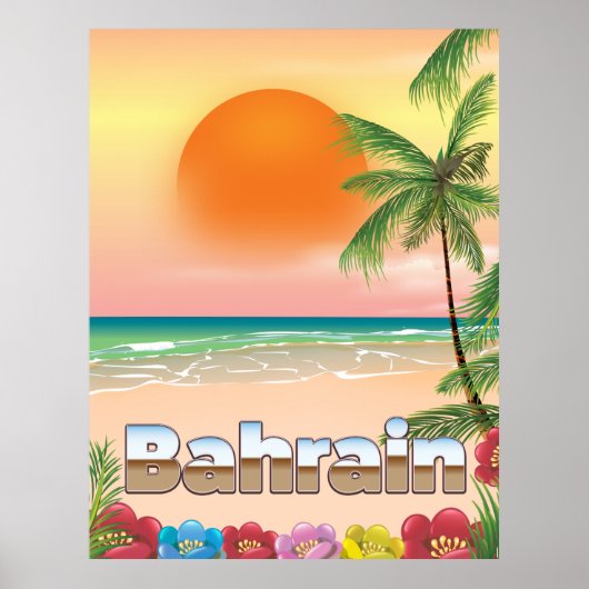 Bahreinse strandreisposter poster (Voorkant)