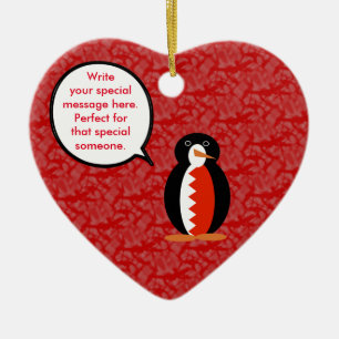 Bahreinse Vlag Feestdag Mevrouw Pinguïn Praat Keramisch Ornament