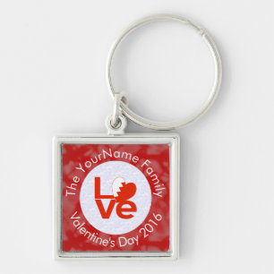 Bahreinse vlag Rode letter LOVE White op rood Sleutelhanger