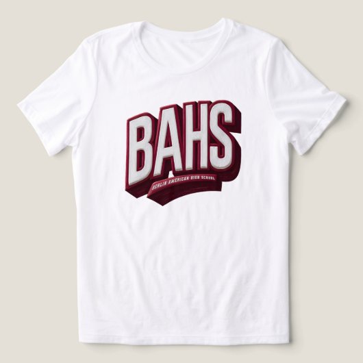 BAHS - Berlijnse Amerikaanse middelbare school Tri-Blend Shirt (Design voorkant)