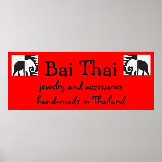 Bai Thai Sign Poster (Voorkant)