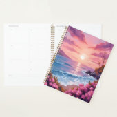 Baie de Blush Beach | Aquarelle rose de coucher de (Devant avec enveloppe)