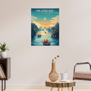 Baie d'Halong – Ancienne Affiche de Voyage du M