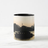 Baie d'Halong, coucher du soleil, Mug d'art vietna (Centre)
