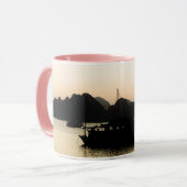 Baie d'Halong, coucher du soleil, Mug d'art vietna (Devant gauche)