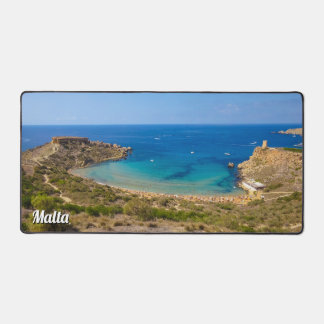 Baie et tour de Ghajn Tuffieha, Malte, mer Méditer