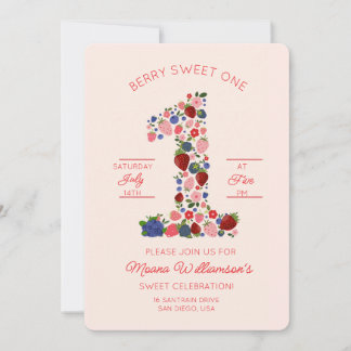 Baie - Invitation de premier anniversaire sur le t
