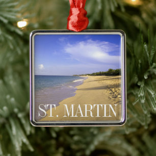 Baie Longue Long Bay Beach, Sint-Maarten Metalen Ornament