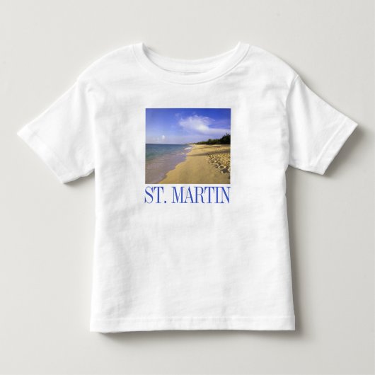 Baie Longue Long Bay Beach, St. Martin Kinder Shirts (Voorkant)