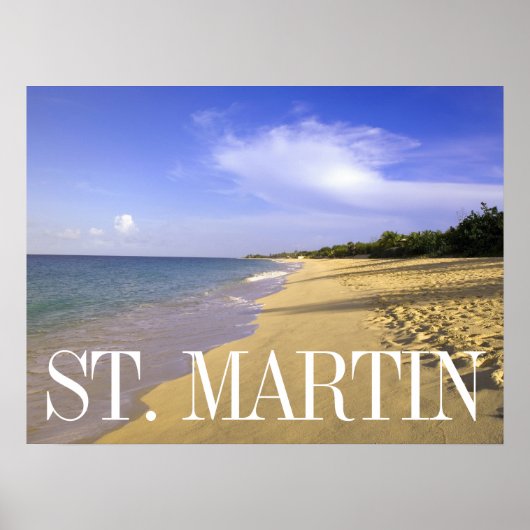 Baie Longue Long Bay Beach, St Poster (Voorkant)