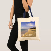 Baie Longue Long Bay Beach, St Tote Bag (Voorkant (product))