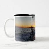 Baie pêche lever de soleil Café Mugs (Gauche)