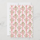 Baies d'aquarelle de Noël & Invitation Holly (Dos)