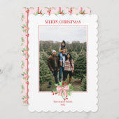 Baies d'aquarelle de Noël & Invitation Holly (Devant / Derrière)