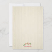 Baies d'aquarelle et Branches Invitations de Noël (Dos)