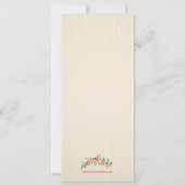 Baies d'aquarelle et Invitations de Noël Feuille (Dos)