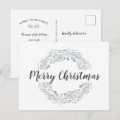 Baies de Noël blanches carte postale de vacances d (Devant / Derrière)